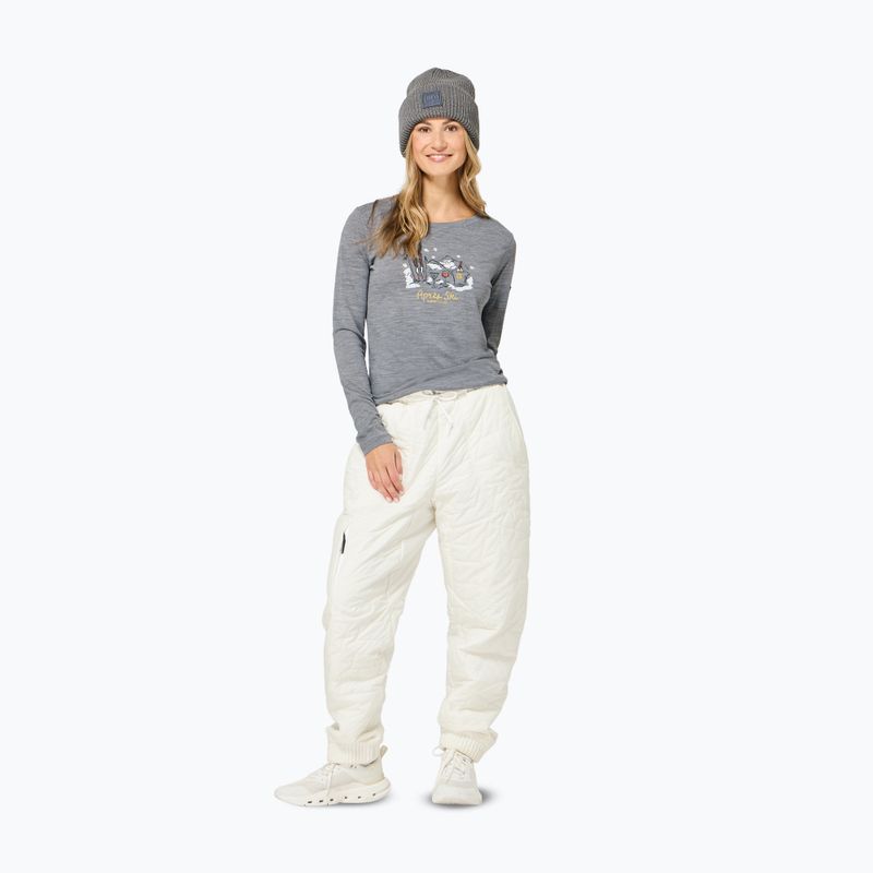 Dámske tričko longsleeve super.natural Apres Ski cashmere grey melange/various 2