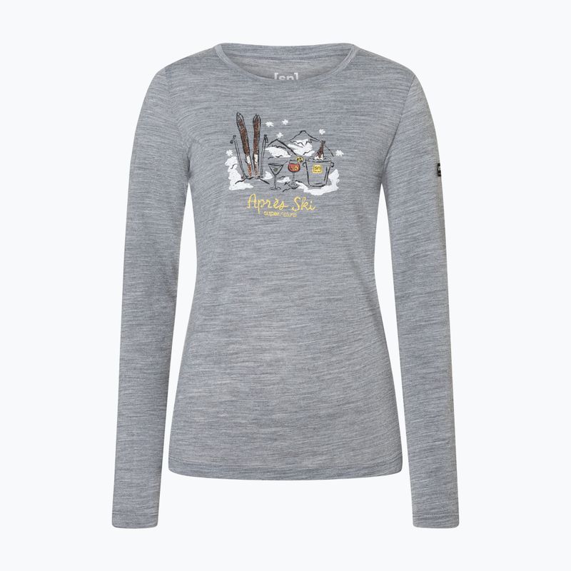 Dámske tričko longsleeve super.natural Apres Ski cashmere grey melange/various 5