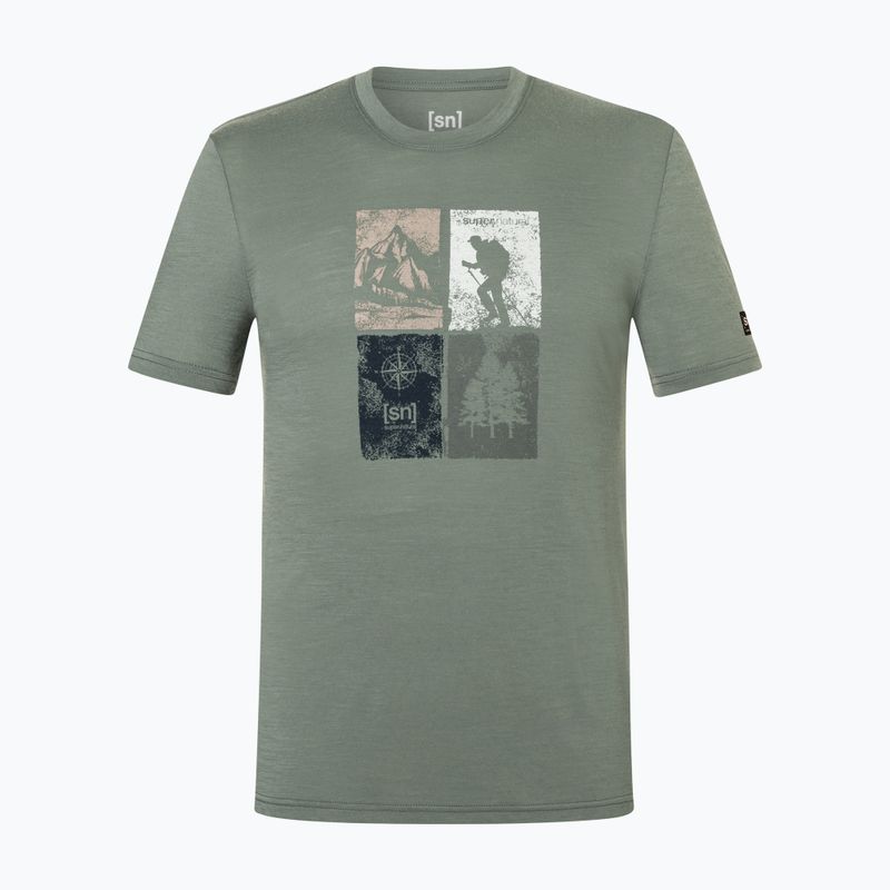 Pánske tričko Super.Natural Go Hiking Tee eucalyptus/various 4
