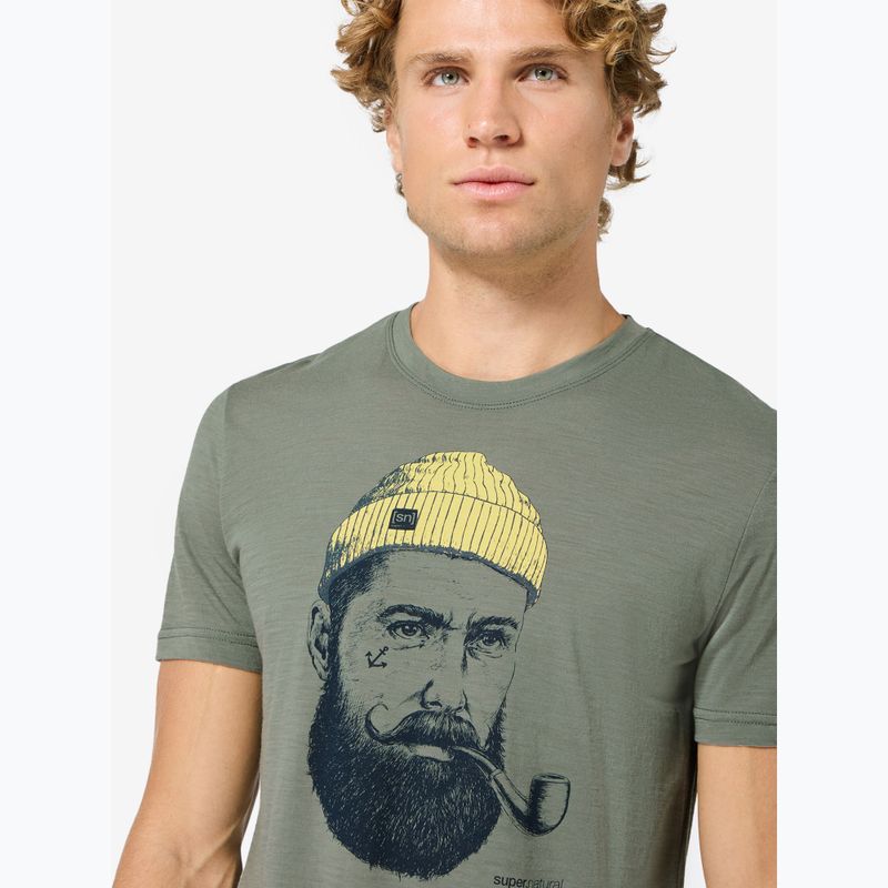 Pánske tričko Super.Natural Sailor Tee eucalyptus/blueberry/aspen gold 3