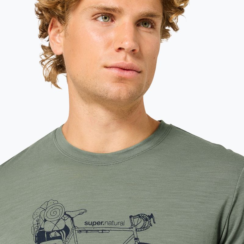 Pánske tričko Super.Natural Wander Wheel Tee eucalyptus/blueberry 3