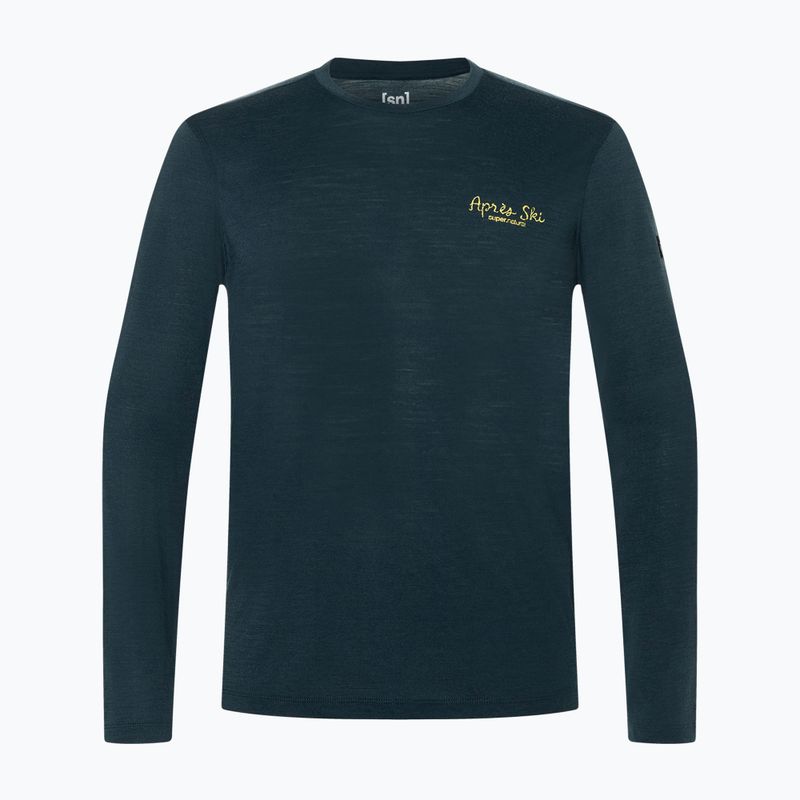Pánske tričko longsleeve super.natural Apres Ski blueberry/various 5