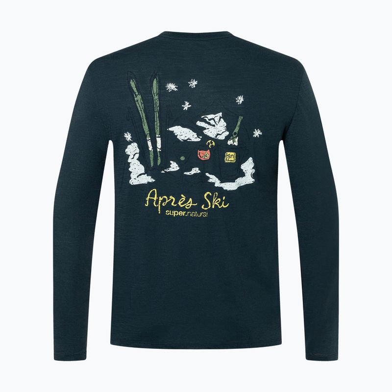 Pánske tričko longsleeve super.natural Apres Ski blueberry/various 6