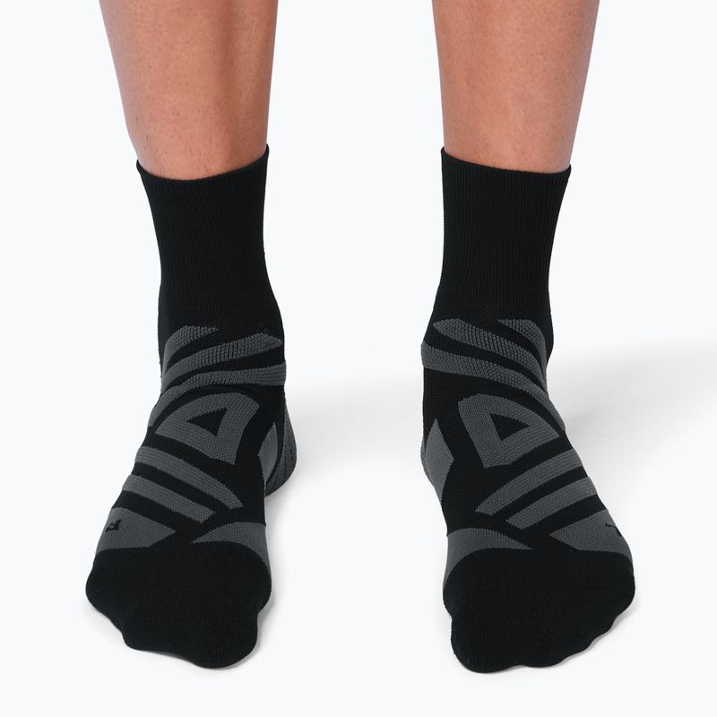 Pánske bežecké ponožky On Performance Mid black/shadow 7