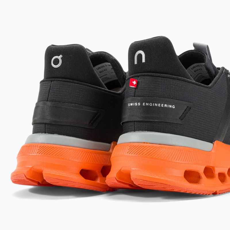 Pánska bežecká obuv On Cloudnova Flux black/flame 11