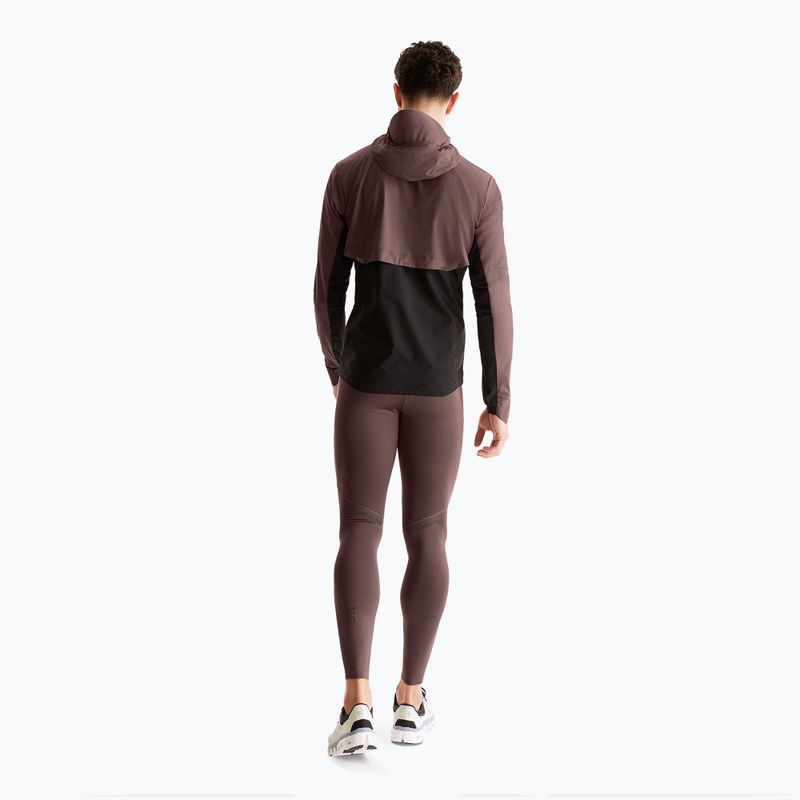 Pánske bežecké legíny On Running Performance Winter grape 2