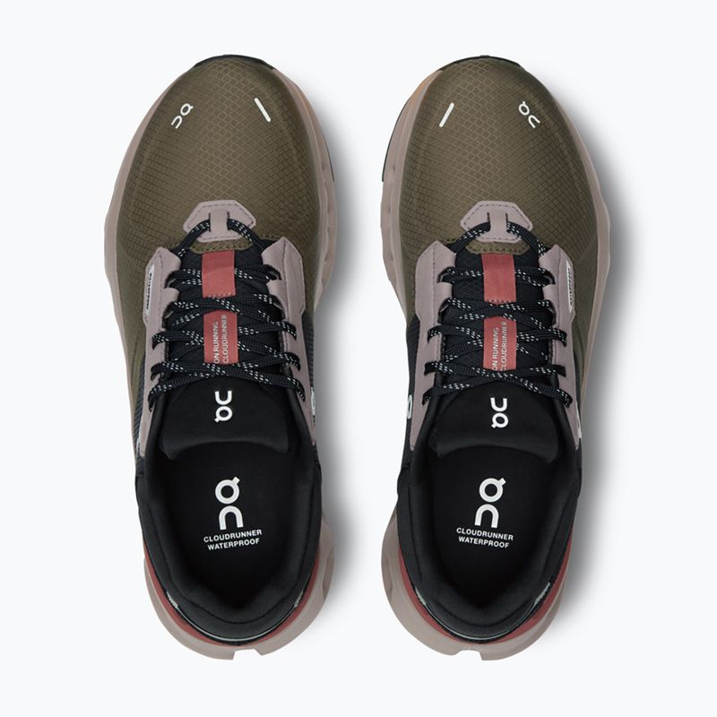 Dámska bežecká obuv On Cloudrunner 2 Waterproof olive/mahogany 13