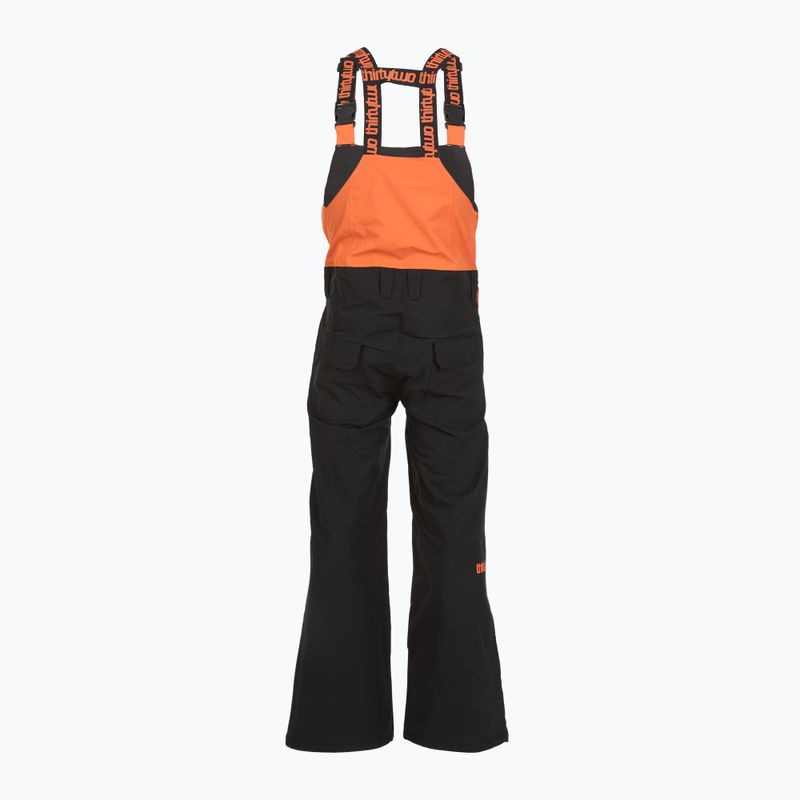 Pánske snowboardové nohavice ThirtyTwo Basement Bib black/orange 2