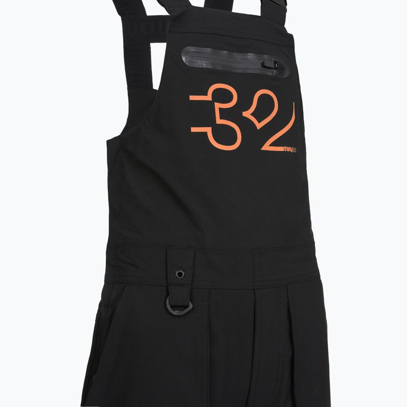 Detské snowboardové nohavice ThirtyTwo Basement Bib black/orange 4