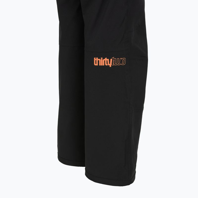 Detské snowboardové nohavice ThirtyTwo Basement Bib black/orange 5