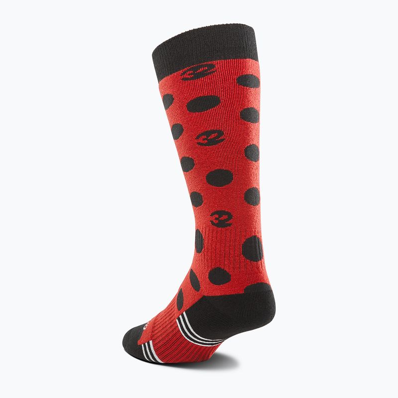 Dámske snowboardové ponožky ThirtyTwo Merino red/black 2