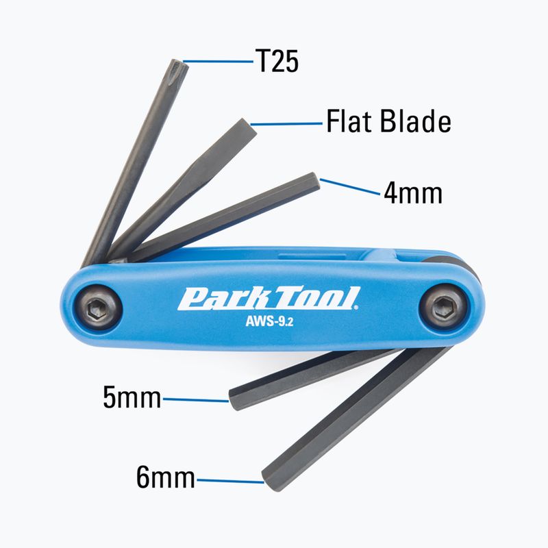 imbusový/šroubový kľúč. Park Tool AWS-9.2 čierna/modrá 3