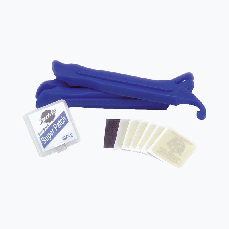 Park Tool TR-1 sada na opravu vnútorných dutín 3 lyžice + 6 lepiacich záplat GP-2 modrá