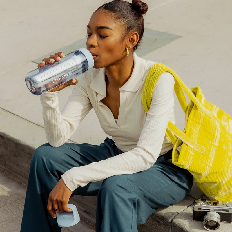 Cestovná fľaša Lifestraw Go 2.0 s filtrom 650 ml islandská modrá 6