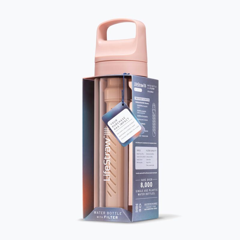 Cestovná fľaša Lifestraw Go 2.0 s filtrom 650 ml cherry blossom pink 3