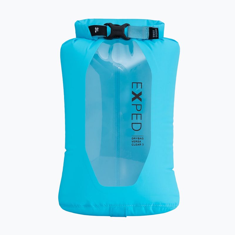 Nepromokavý vak Exped Drybag Versa Clear 3 l cyan
