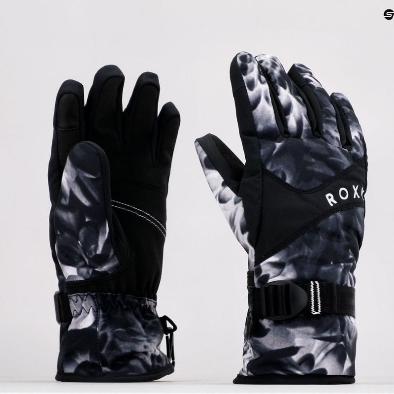 Dámske rukavice na snowboard ROXY Jetty 2021 true black future flower 6
