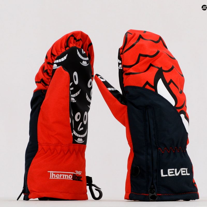 Detské rukavice na snowboard Level Lucky Mitt červené 4146 7