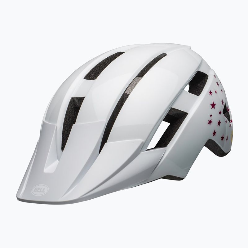 Cyklistická prilba detská Bell Sidetrack II Integrated MIPS white stars