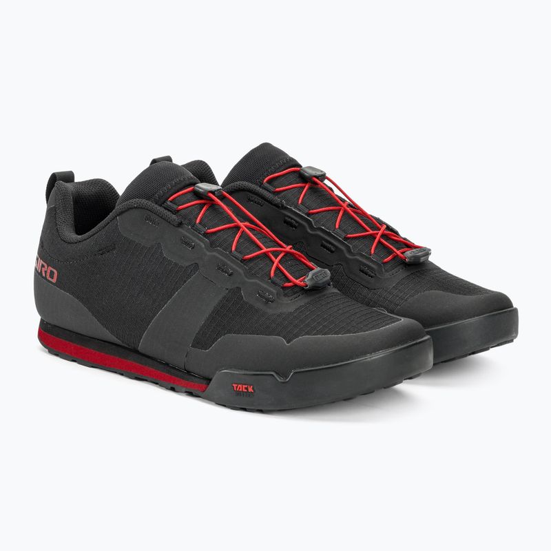 Pánska cyklistická obuv Giro Tracker Fastlace black/bright red 3