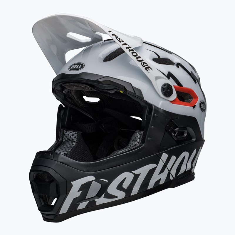 Cyklistická prilba Bell FF Super DH MIPS Spherical fasthouse matte gloss black/white