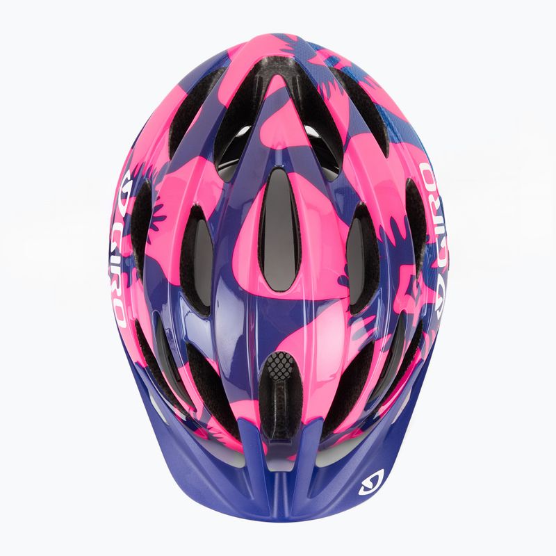 Detská cyklistická prilba Giro Raze berry blue flowers 6