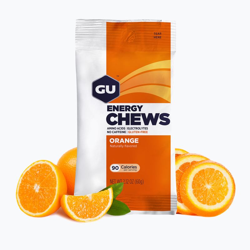 Energetické gumené cukríky GU Energy Chews orange 2