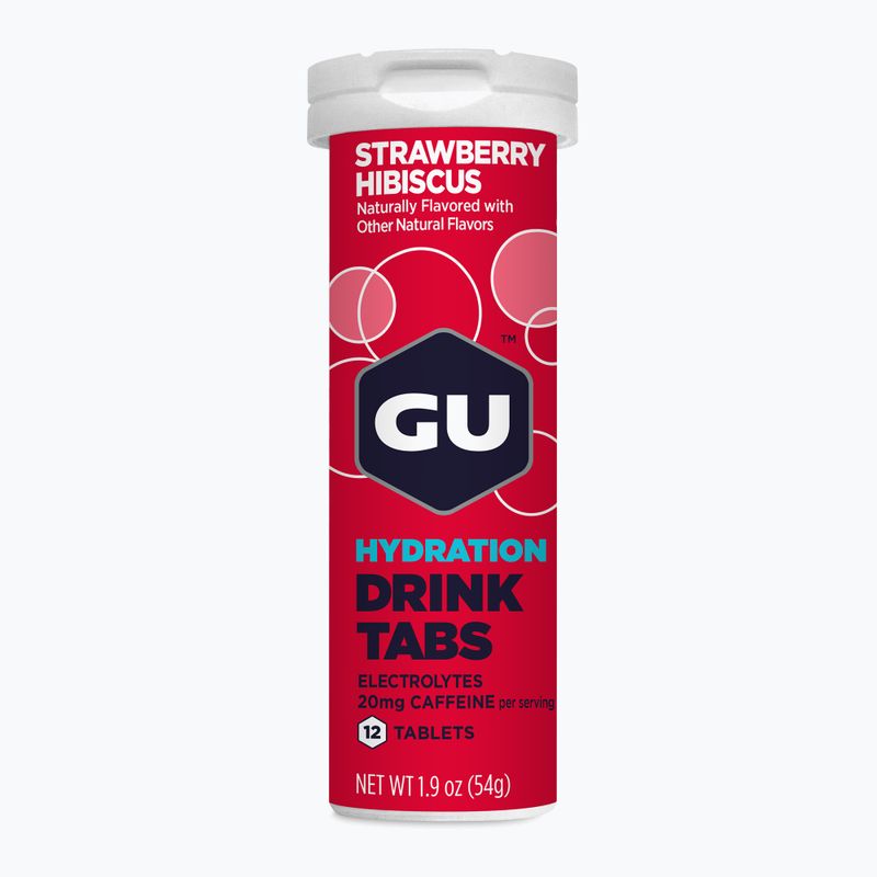 Nápoj izotonický GU Hydration Drink 12 tabliet jahoda/hibiscus