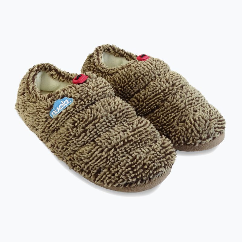 Nuvola Classic Cloud fleece hnedé zimné papuče 8