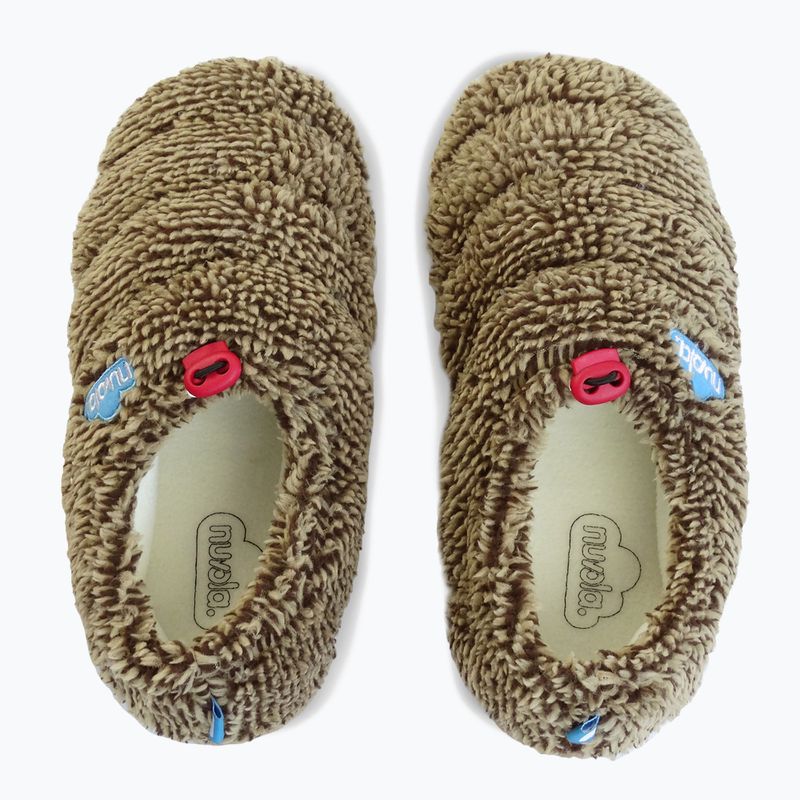 Nuvola Classic Cloud fleece hnedé zimné papuče 10