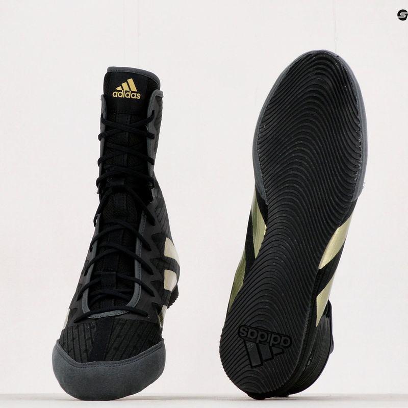 Boxerská obuv adidas Box Hog 4 čierno-zlatá GZ6116 12