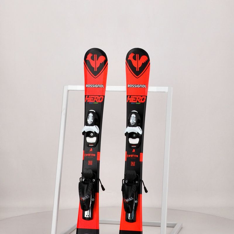 Detské zjazdové lyže Rossignol Hero Pro + Team 4 GW Black Bulk red 13