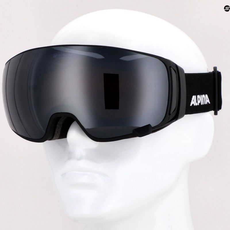 Lyžiarske okuliare Alpina Double Jack Mag Q-Lite black matt/mirror black 12