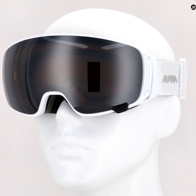 Lyžiarske okuliare Alpina Double Jack Mag Q-Lite white gloss/mirror black 13
