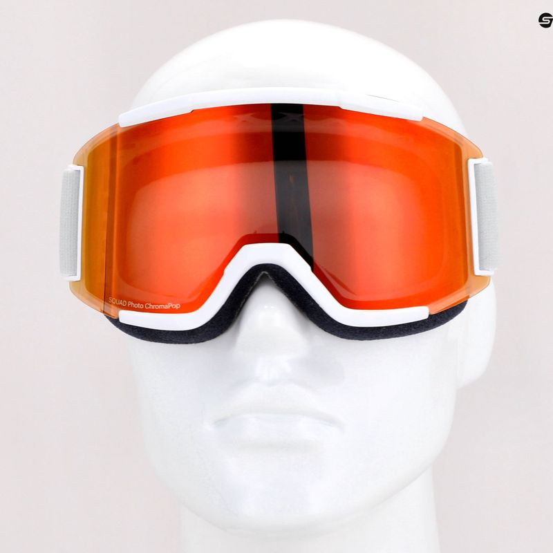 Lyžiarske okuliare Smith Squad white vapor/chromapop photochromic rose flash M668 8