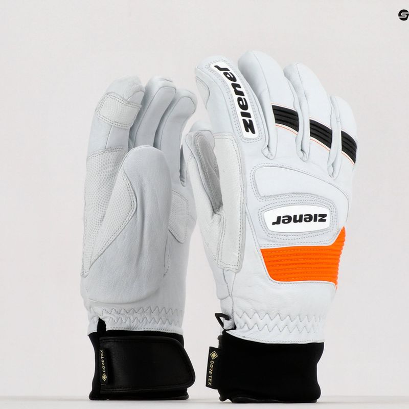 Pánske lyžiarske rukavice ZIENER Guard GTX + Gore Grip PR white 8119 10