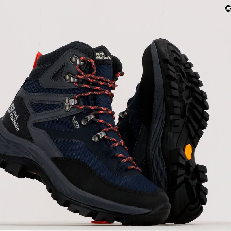 Dámske trekové topánky Jack Wolfskin Rebellion Guide Texapore Mid black-blue 4053801 10