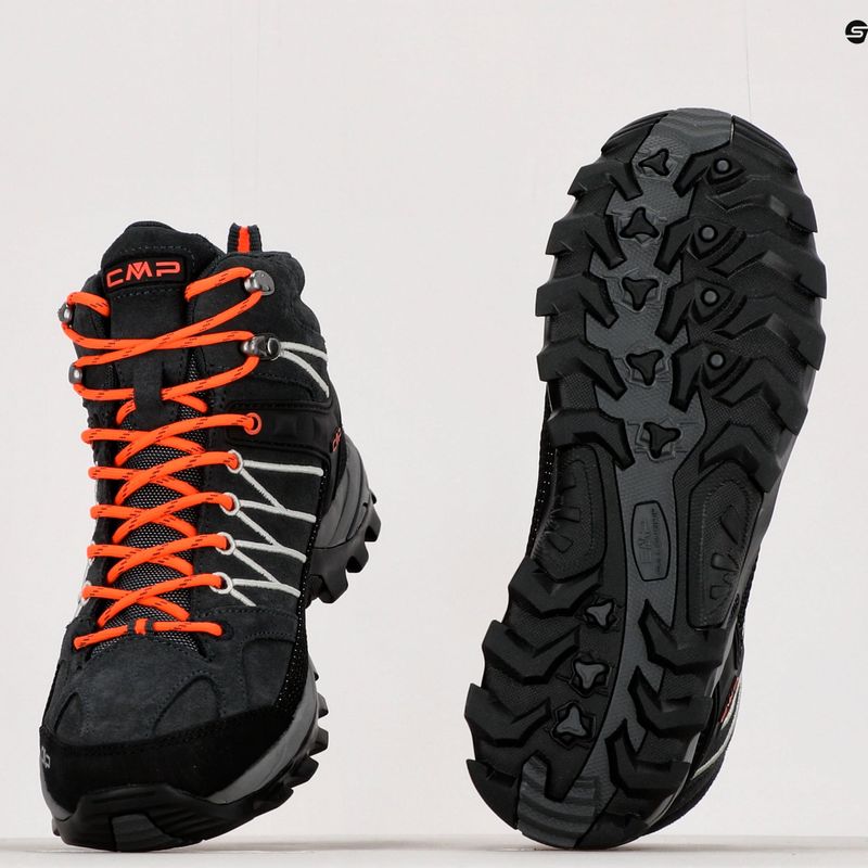 Pánske trekové topánky CMP Rigel Mid grey-orange 3Q12947 12