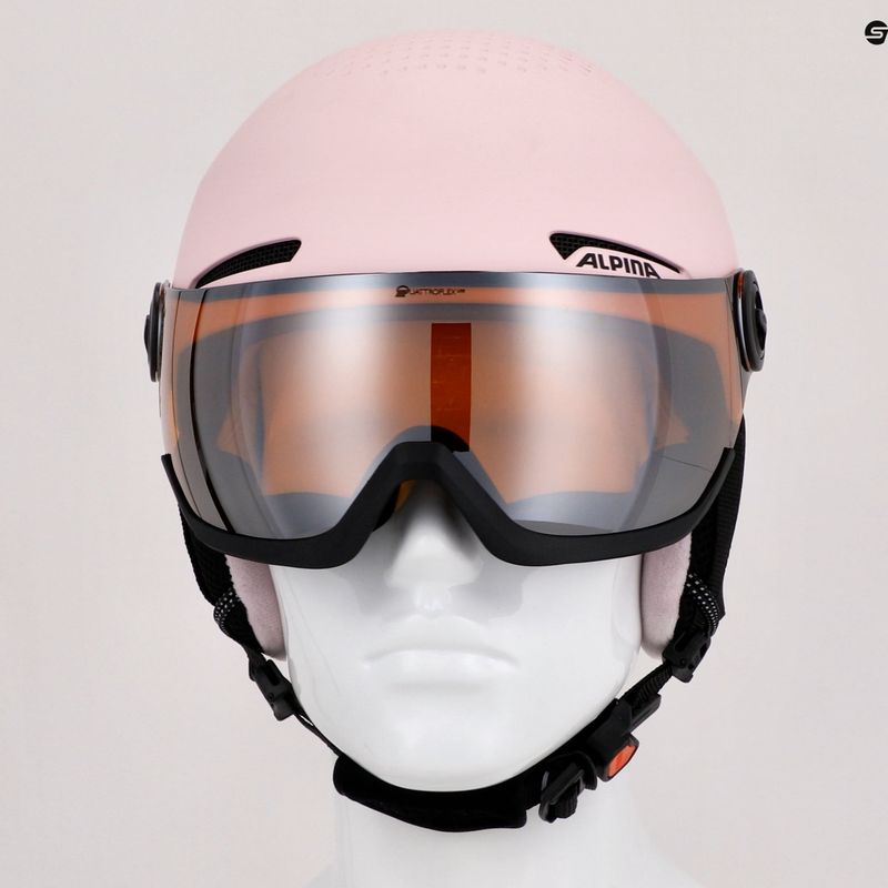 Detské lyžiarske prilby Alpina Zupo Visor Q-Lite rose matt 14