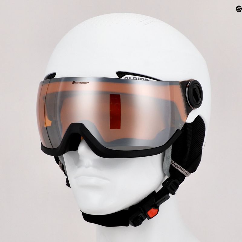 Lyžiarska prilba Alpina Arber Visor Q Lite white matt 10