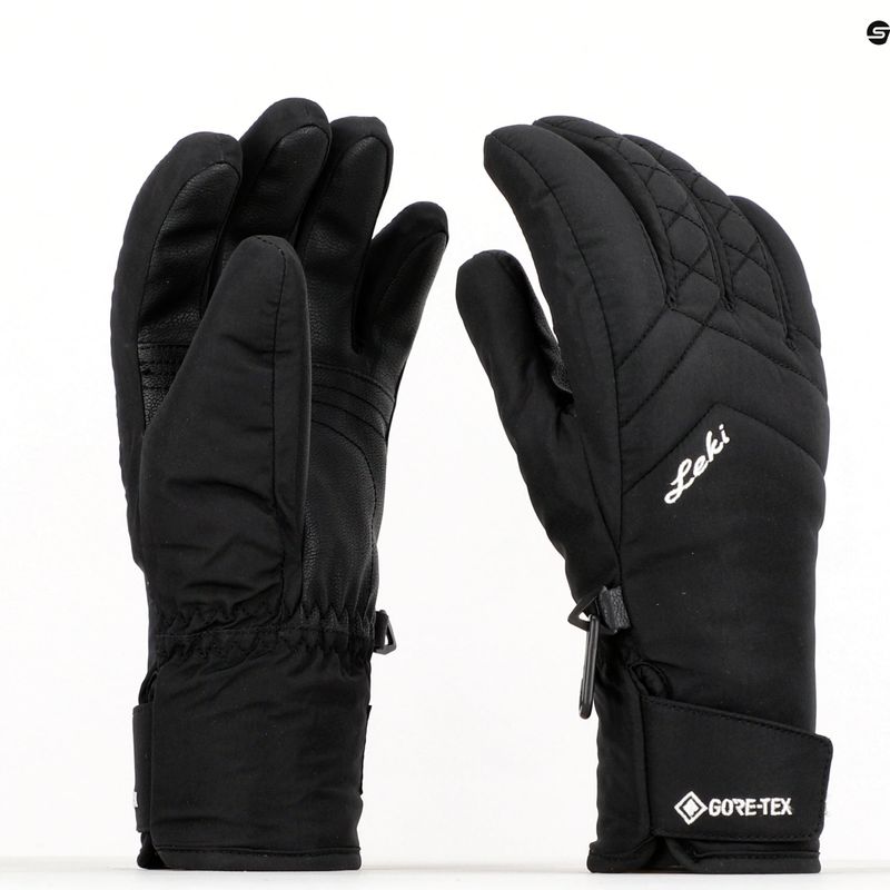 Lyžiarske rukavice LEKI Sveia Gtx Lady Black 649804201 5
