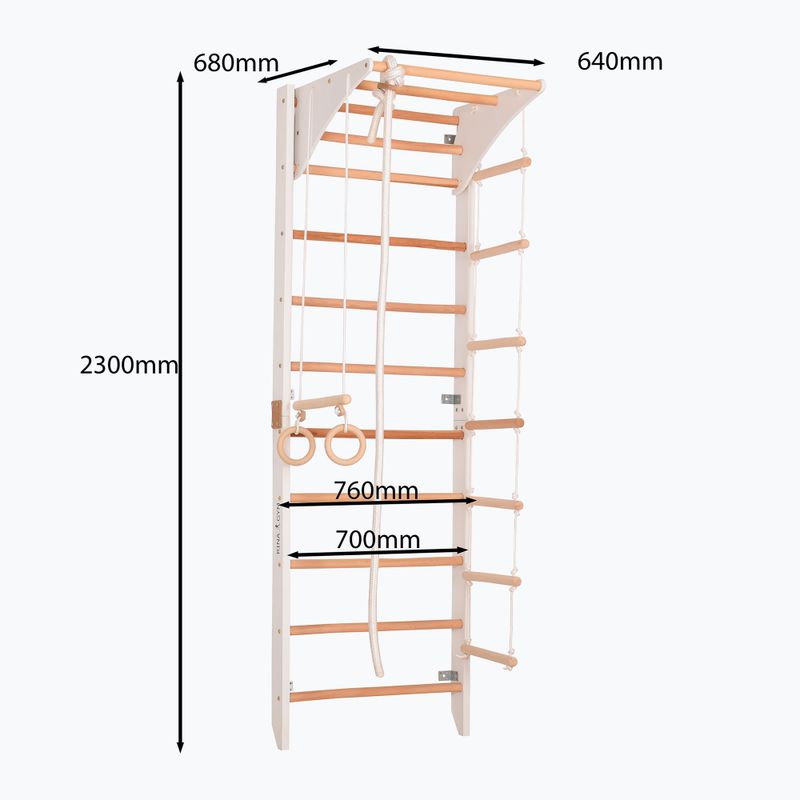 Gymnastický rebrík RINAGYM Kombi 2 white 5