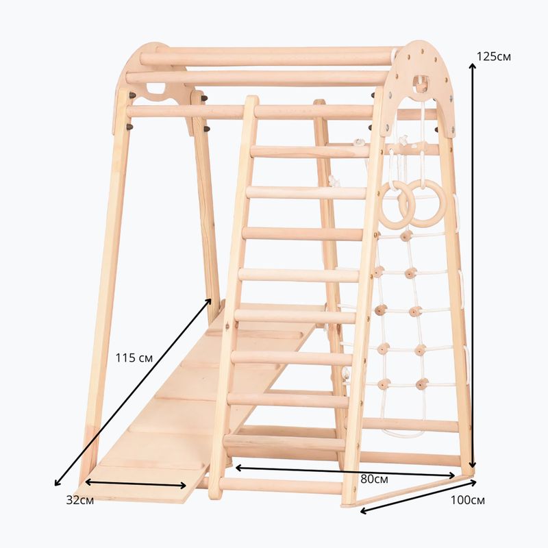 Lezecký gymnastický trojuholník RINAGYM Kids 2 natural 10