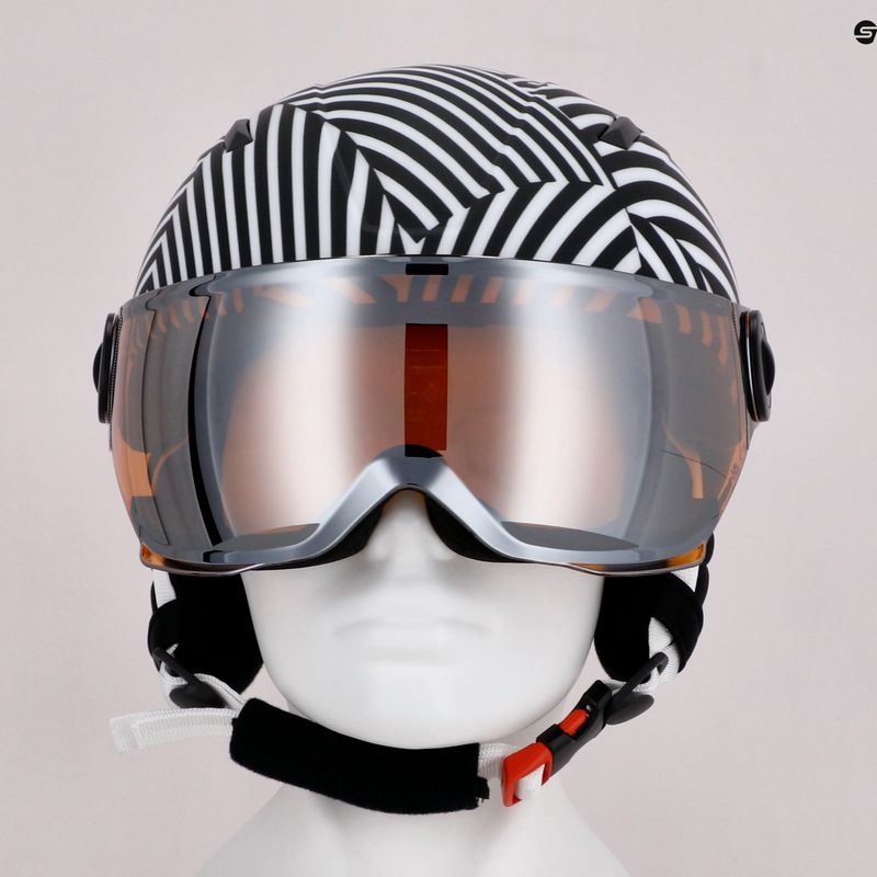 Detská lyžiarska prilba HEAD Mojo Visor S2 biela a čierna 328152 11