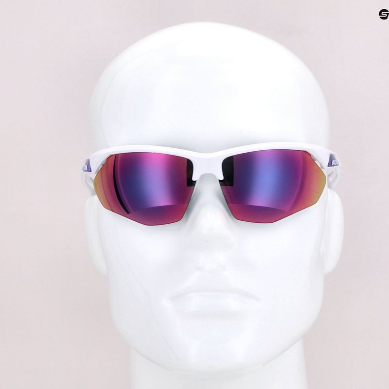Cyklistické okuliare Alpina Defey HR white/purple/purple mirror 7