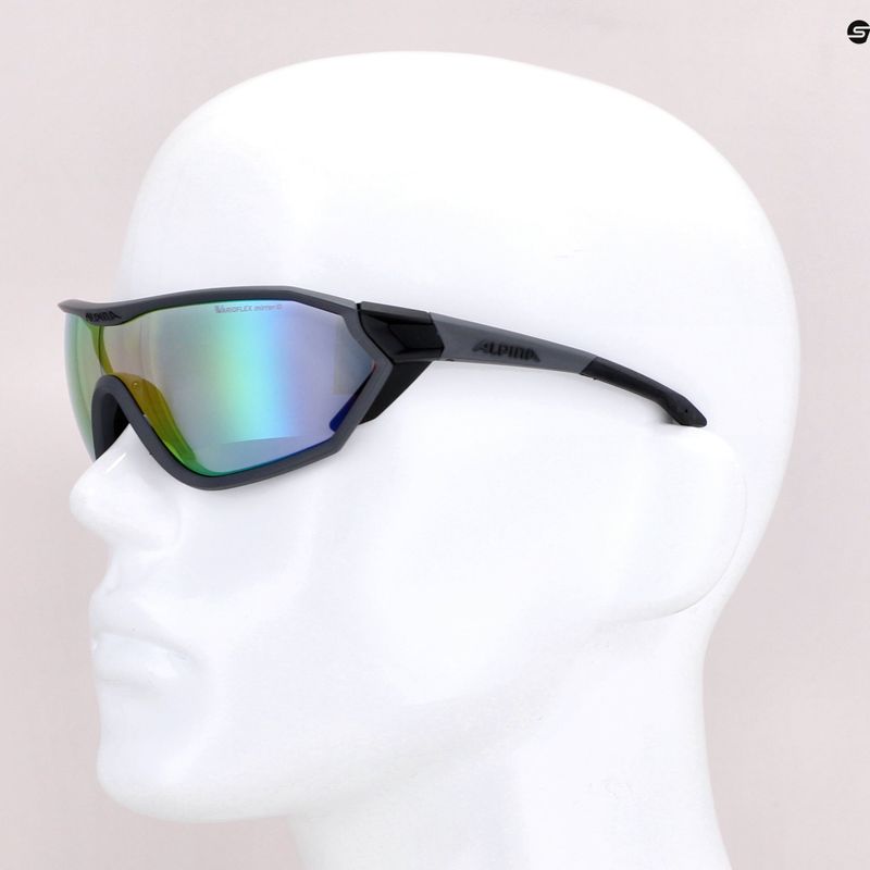 Cyklistické okuliare Alpina S-Way VM coal matt black/rainbow mirror 7