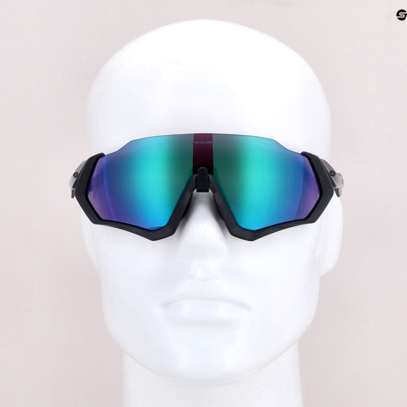 Cyklistické okuliare Oakley Flight Jacket čiernofialové 0OO9401 7