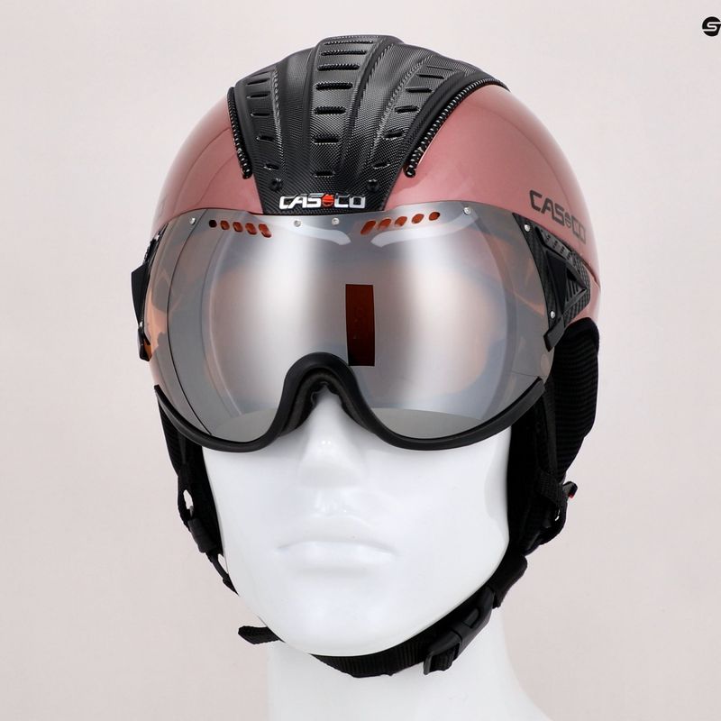 Lyžiarska prilba CASCO SP-2 Carbonic Visor pink 07.3736 10