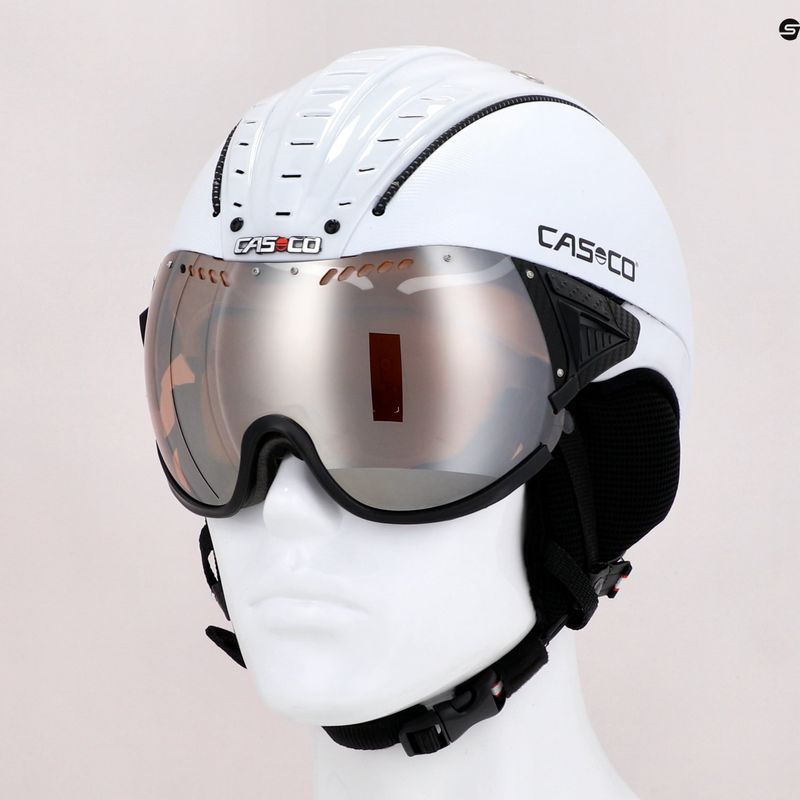 Lyžiarska prilba CASCO SP-2 Carbonic Visor white 07.3737 11