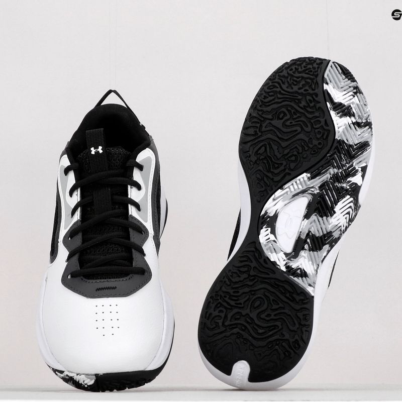 Pánska basketbalová obuv Under Armour Lockdown 6 bielo-šedá 325616-11 12